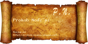 Prokob Noémi névjegykártya